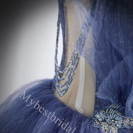 Elegant V-neck Sleeveless A-line Floor Length Long Prom Dress,PDS11568