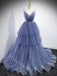 Elegant V-neck Sleeveless A-line Floor Length Long Prom Dress,PDS11568