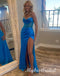 Elegant V-neck Sleeveless Side Slit Mermaid Long Prom Dress,PDS11741