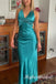 Simple V-neck Sleeveless Mermaid Long Prom Dress,PDS11743