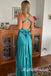 Simple V-neck Sleeveless Mermaid Long Prom Dress,PDS11743