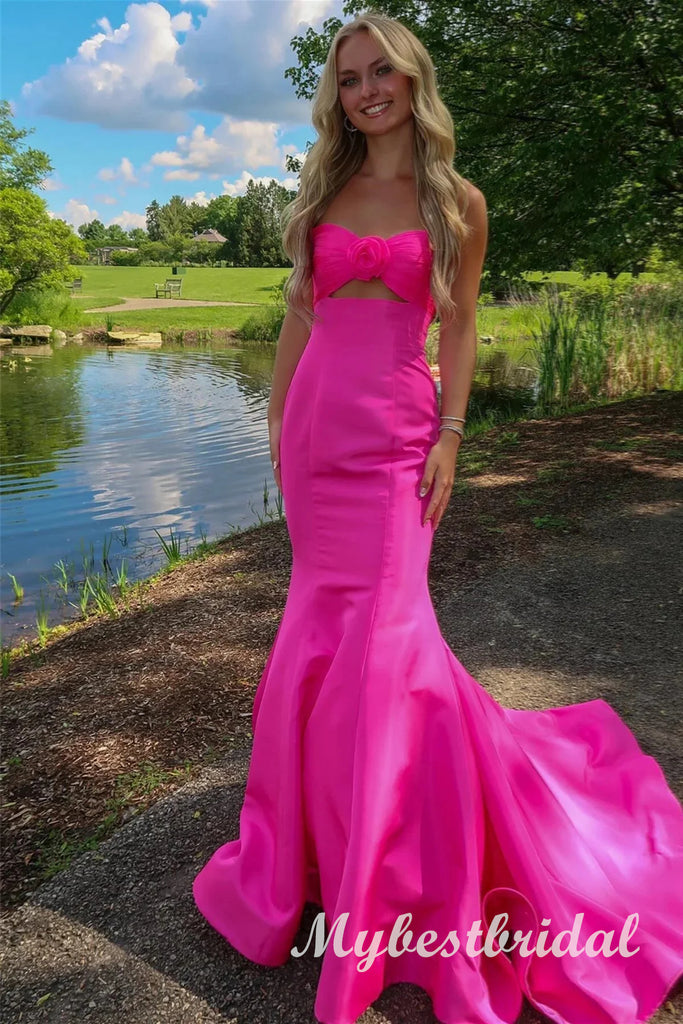 Pretty Sweetheart Strapless Sleeveless Mermaid Long Prom Dress,PDS11749