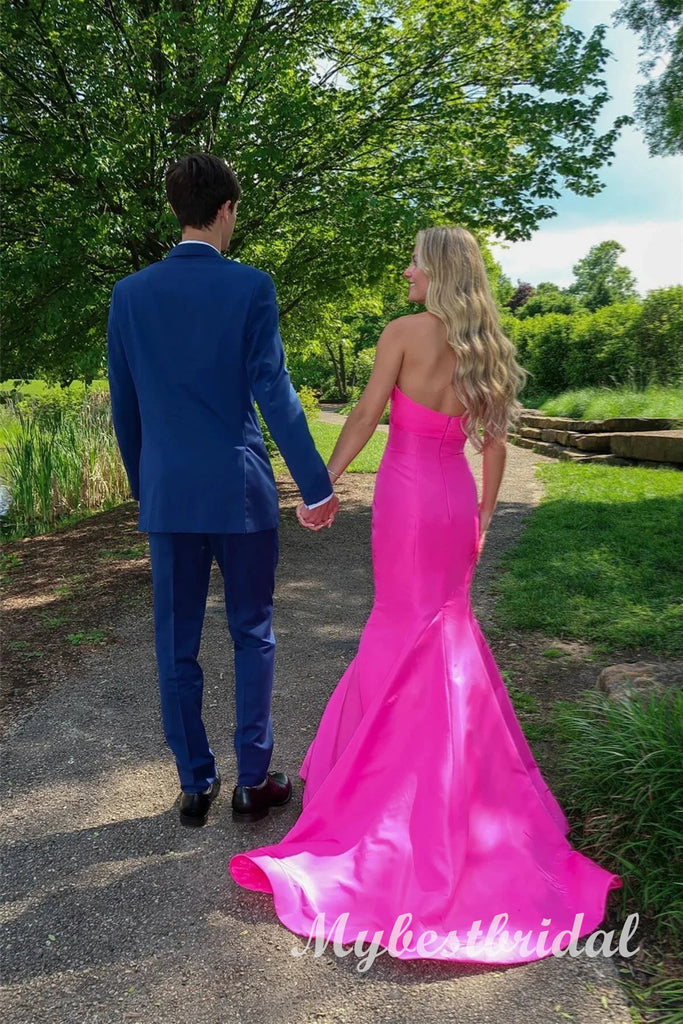 Pretty Sweetheart Strapless Sleeveless Mermaid Long Prom Dress,PDS11749