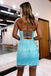 Sequin Sexy V-neck Sleeveless Sheath Short Mini Homecoming Dress,  HDS0141