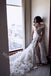 Elegant Off shoulder  Sleeveless Side slit A-line  Wedding Dresses, WDY0341