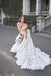 Elegant Off shoulder  Sleeveless Side slit A-line  Wedding Dresses, WDY0341