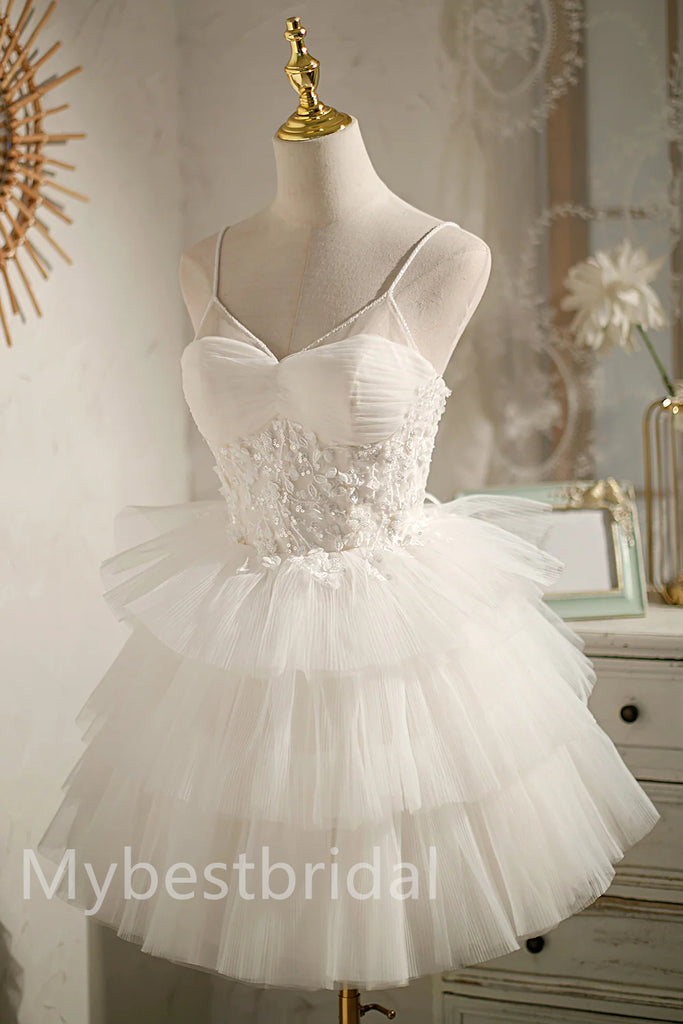 Elegant V-neck Sleeveless A-line Short Mini Homecoming Dress,  HDS0109