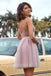 Elegant V-neck Sleeveless A-line Short Mini Homecoming Dress,  HDS0101