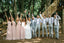 Mismatched Elegant V-neck Sleeveless A-line Bridesmaid Dressess, BDS0342