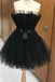 Cute Strapless Sleeveless A-line Short Mini Homecoming Dress,  HDS0155