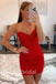 Red Sexy Sweetheart Sleeveless Sheath Short Mini Homecoming Dress,  HDS0139