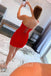 Red Sexy Sweetheart Sleeveless Sheath Short Mini Homecoming Dress,  HDS0139