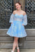 Elegant Off shoulder A-line Short Mini Homecoming Dress,  HDS0158