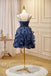 Cute Square Sleeveless A-line Short Mini Homecoming Dress,  HDS0116
