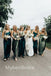Mismatched Elegant Sleeveless V-neck A-line Bridesmaid Dressess, BDS0318