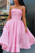 Elegant Strapless Sleeveless A-line Short Mini Homecoming Dress,  HDS0153