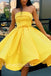 Elegant Strapless Sleeveless A-line Short Mini Homecoming Dress,  HDS0153