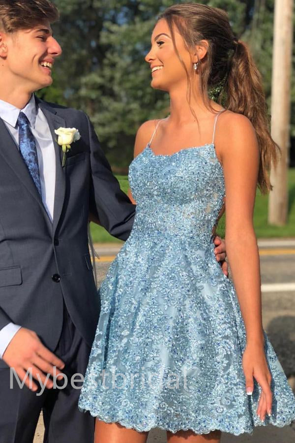 Sexy Square Sleeveless A-line Short Mini Homecoming Dress,  HDS0152