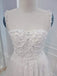 Sparkly Pearl  Square Sleeveless A-line  Wedding Dresses, WDY0340