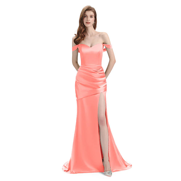 Croal Mismatch Sleeveless Side Slit Mermaid Bridesmaid Dressess, BDS0391