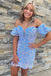 Sweetheart Off shoulder SheathShort Mini Homecoming Dress,  HDS0145