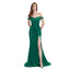 Emerald Mismatch Sleeveless Side Slit Mermaid Bridesmaid Dressess, BDS0394