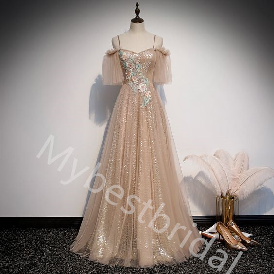 Elegant Sweetheart Off soulder A-line Long Prom Dress,PDS1101