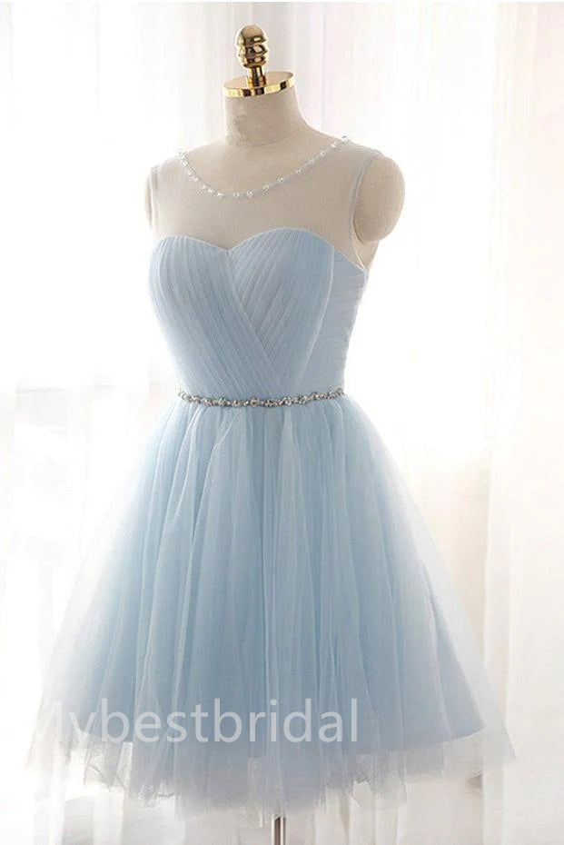 Elegant Sleeveless Sweetheart A-line Short Mini Homecoming Dress,  HDS0123