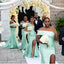 Sexy One shoulder Sleeveless Mermaid Bridesmaid Dressess, BDS0348