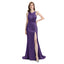 Plum Mismatch Sleeveless Side Slit Mermaid Bridesmaid Dressess, BDS0396