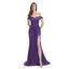 Plum Mismatch Sleeveless Side Slit Mermaid Bridesmaid Dressess, BDS0396