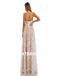 Lvory Lace Chiffon Halter A-line Applique Floor-length Wedding Dresses, WDY0179