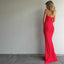 Halter Red Lace Prom Dresses, Mermaid Prom Dresses, Long Prom Dresses, Cheap Prom Dresses, BG0426