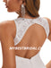 Lvory Lace Sleeveless Mermaid Applique Side slit Wedding Dresses, WDY0181