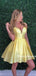 Spaghetti Strap A-line Short Homecoming Dresses, HDS0041
