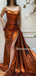 Sexy Sweetheart Mermaid Side Slit Satin Long Prom Dresses, PDS0157