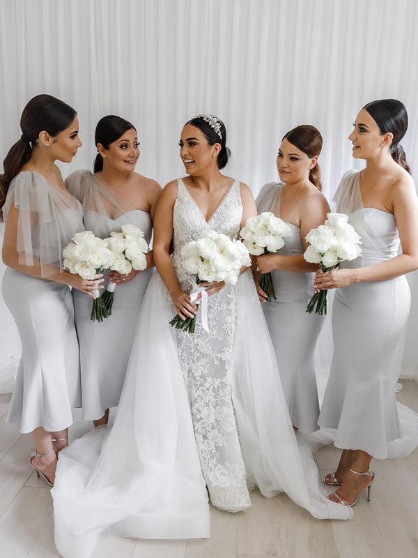 Simple Sweetheart Mermaid Short Cheap Bridesmaid Dresses, BDS0133