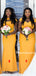 Mismatched Mermaid Off-shoulder Floor-length Long Bridesmaid Dresses, BDS0151