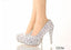 High Heels Handmade Fully Rhinestone Pointed Toe Crystal Wedding Shoes, SY0116