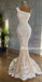 Simple One-shoulder Lace Mermaid Cheap Beach Wedding Dresses Online, WDY0257