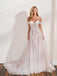 Sexy Sweetheart Off-shoulder A-line Lace applique Wedding Dresses, WDY0206