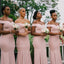 Off-shoulder Mermaid Elegant Simple Pretty Long Bridesmaid Dresses,BDS0226