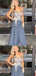 Spaghetti Straps Grey Lace Long Prom Dresses ,Cheap Prom Dresses,PDY0448