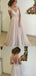 A-line Open Back Long Ivory Tulle Prom Dresses,Cheap Prom Dresses,PDY0524