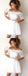A-Line Off-the-Shoulder Half Sleeves White Lace Short Homecoming Dresses ,BDY0273