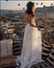 V-neck Ivory Lace Beach Wedding Dresses.Cheap Wedding Dresses, WDY0279