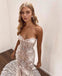 Sweetheart Lace Mermaid Long Cheap Wedding Dresses, WDS0045