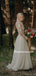 Charming A-line Lace Chiffon Long Sleeve Open Back Wedding Dresses. WDS0113
