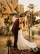 Off-the-Shoulder White Lace Beach Wedding Dresses.Cheap Wedding Dresses, WDY0281