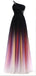 One Shoulder Beaded Chiffon Ombre Long Prom Dresses,Cheap Prom Dresses,PDY0551
